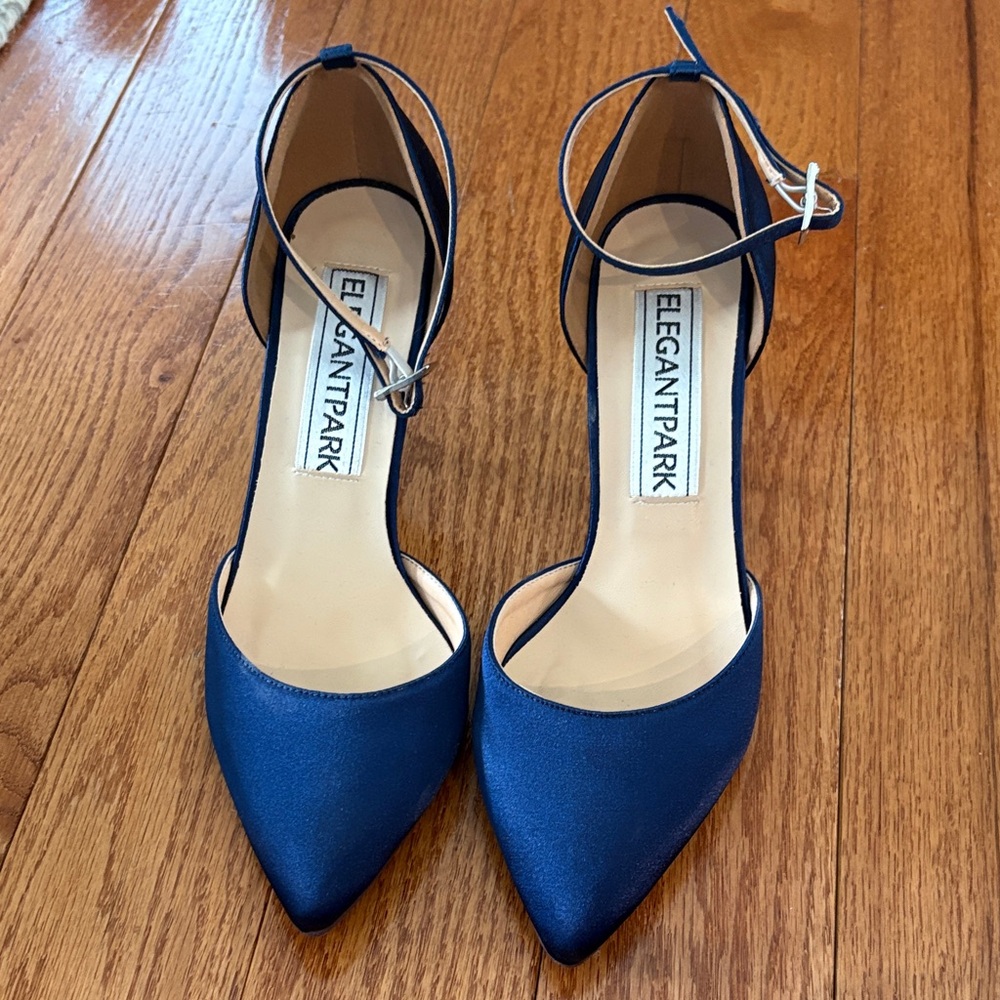 Women's Blue Ankle Strap Heels